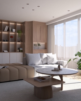 Renderização de interiores - apartamento