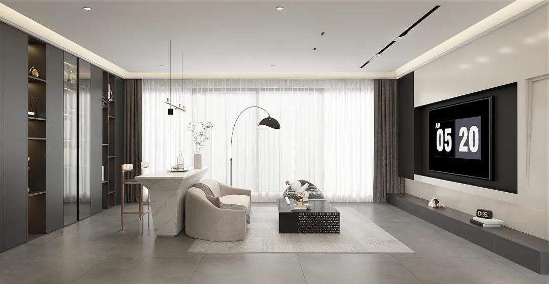 暗调现代风婚房设计丨袁驰-31