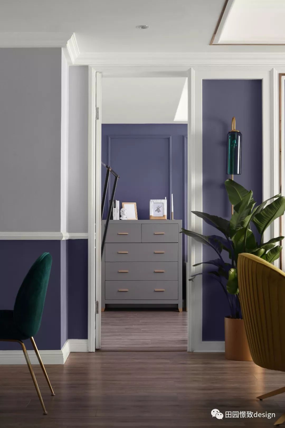 莫奈《鸢尾》的浪漫演绎——德阳香江华府 130 平米空间设计-42