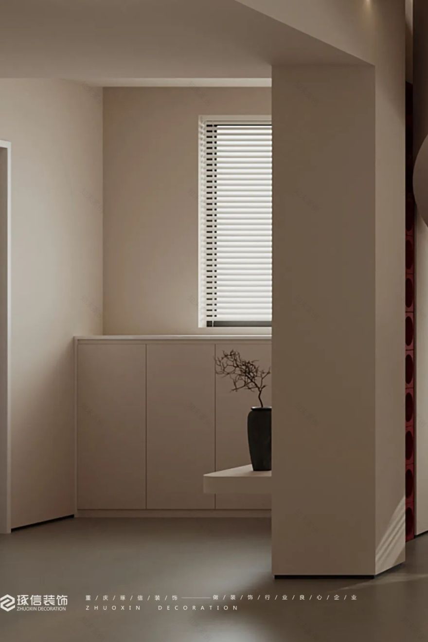 中海右岸奶油极简之家丨中国重庆丨陈庆-11