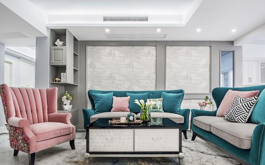 云端点墨设计丨公寓丨鎏砂 - 美式混搭风格餐厅与卧室设计-0