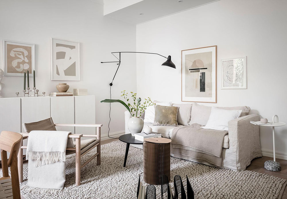 瑞典 36㎡小公寓 | 拱窗设计点石成金-12