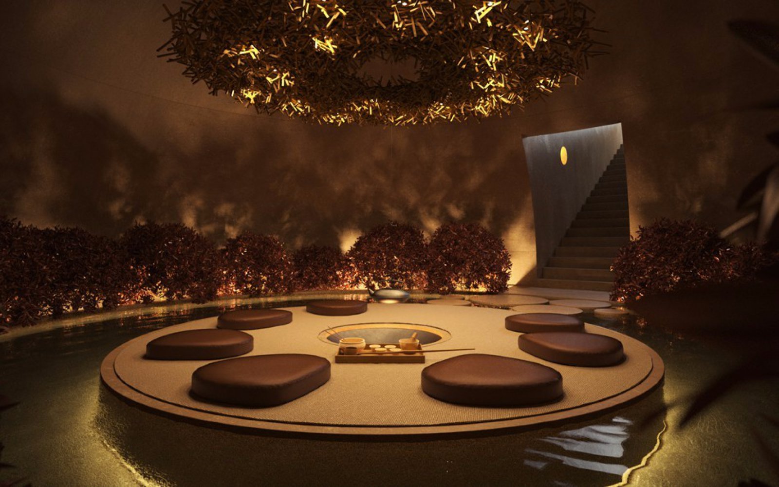 Sergey Makhno丨茶园(Tea Garden)概念餐厅设计-2