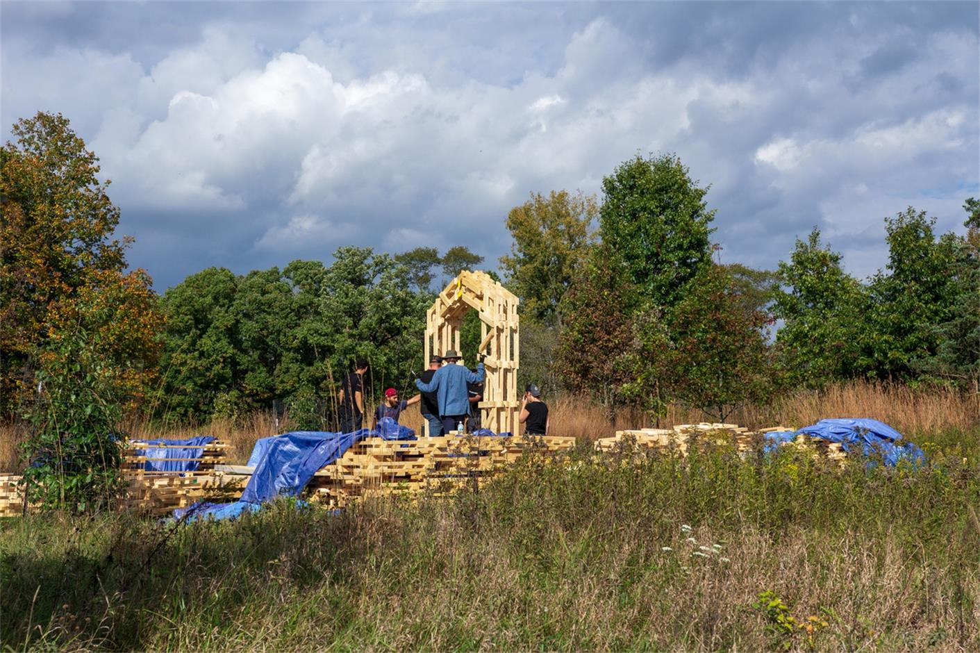 工业机器人打造可持续发展和低碳建筑前景的木质艺术装置设计 - 戈者设计 | 戈者设计-25