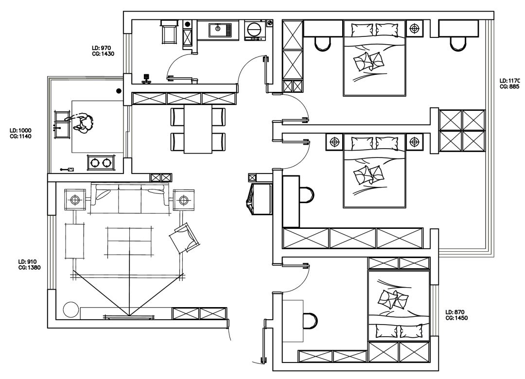完工首发丨管城区金城街30号院，123㎡老房翻新，美式复古设计，优雅低调绽放-10