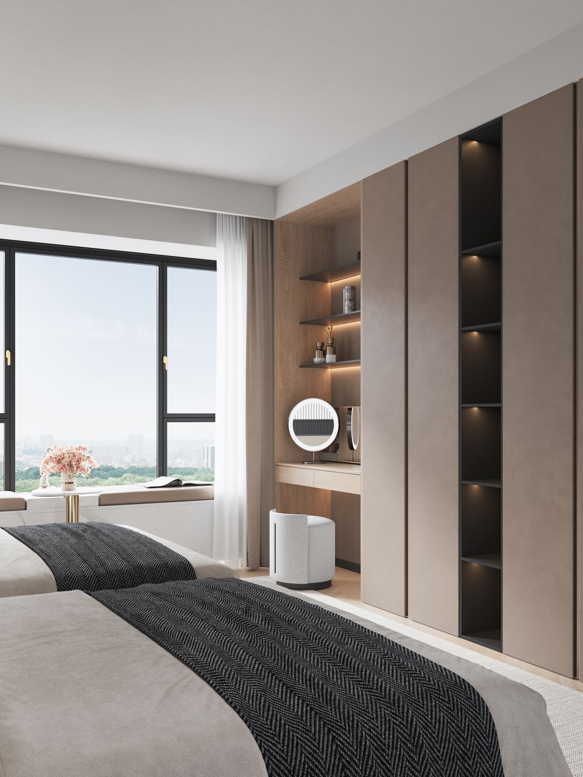 最近渲染，有情调的卧室-5