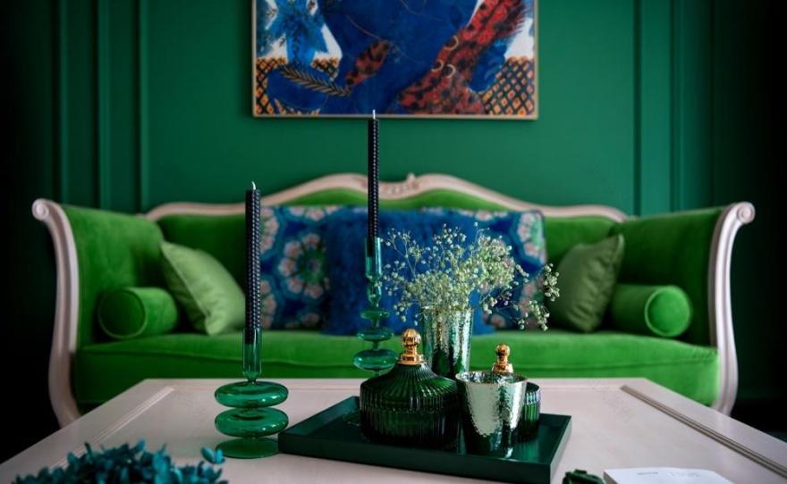 绿色惊艳,旧家具翻新打造三层露台花园宅-4