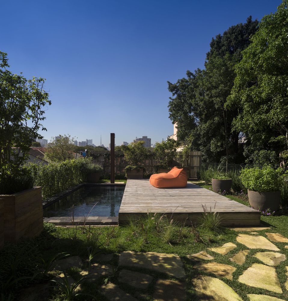 巴西圣保罗简约别墅,融入自然的绿意生活-32