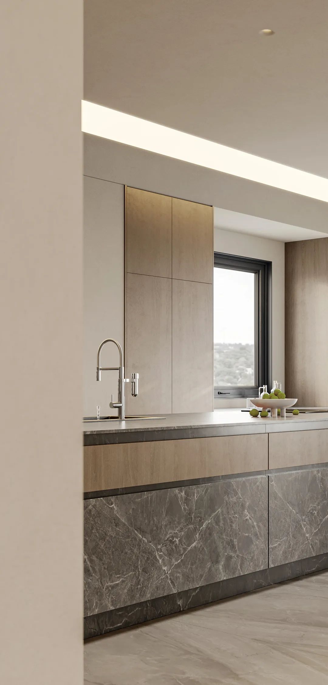 SeeDesign见入设计 ｜「 晴隅 」1000㎡ 侘寂风艺术美宅-22