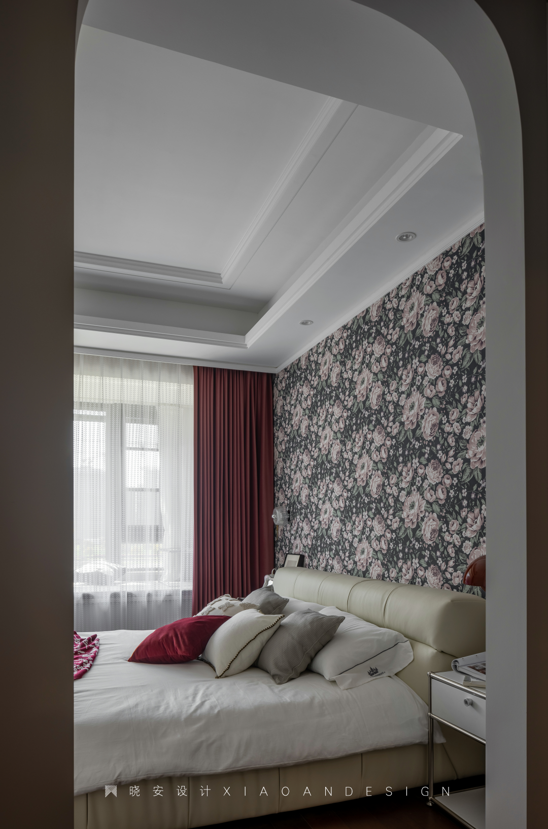 复古蓝红拼接法式美居丨晓安设计-67