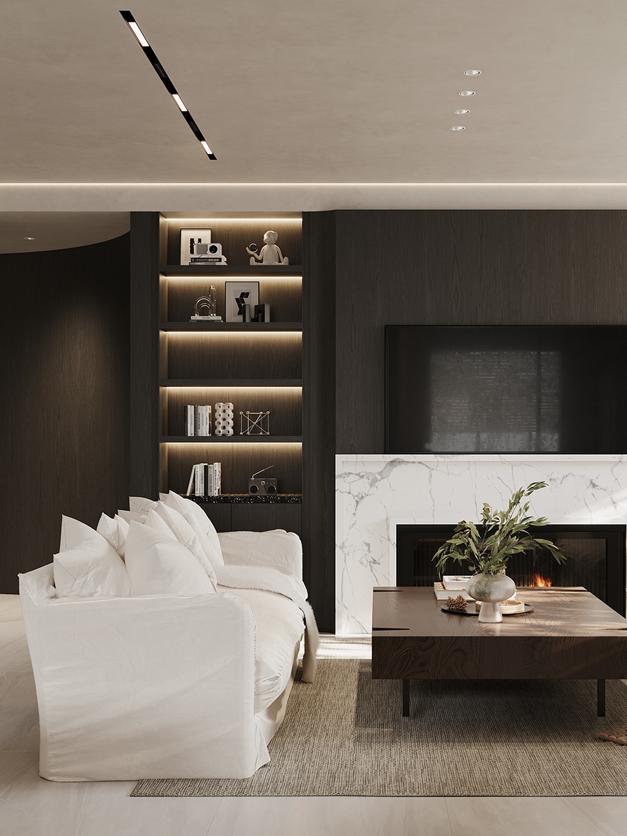 对坐式沙发+岛台设计丨图夫-6