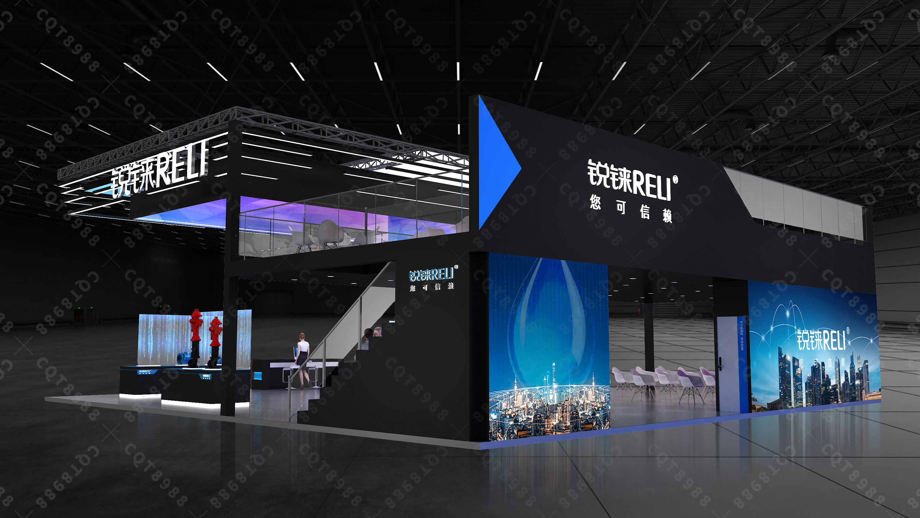 科技展台设计,CFME水泵管阀展,流体机械展展台设计 -11