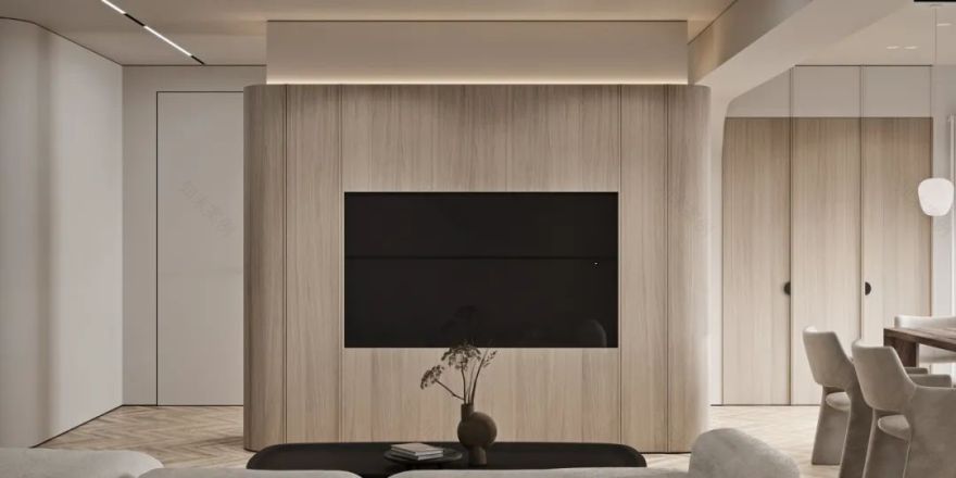 简约原木|艺术气息的三口之家丨Roman Lutsenko-11