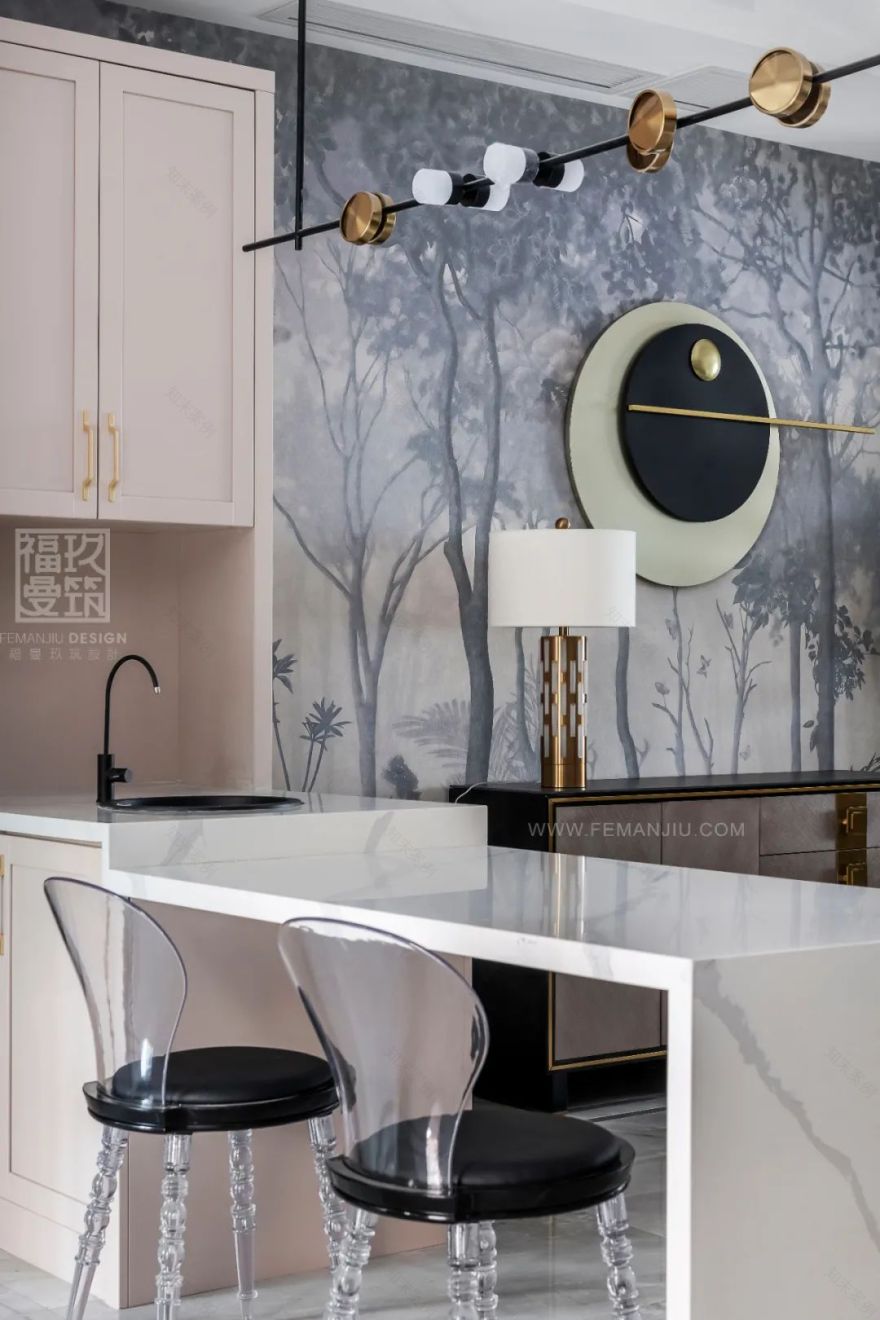 重庆融创博爵堡轻奢混搭别墅私宅设计丨中国重庆丨重庆福曼玖筑装饰设计有限公司-24