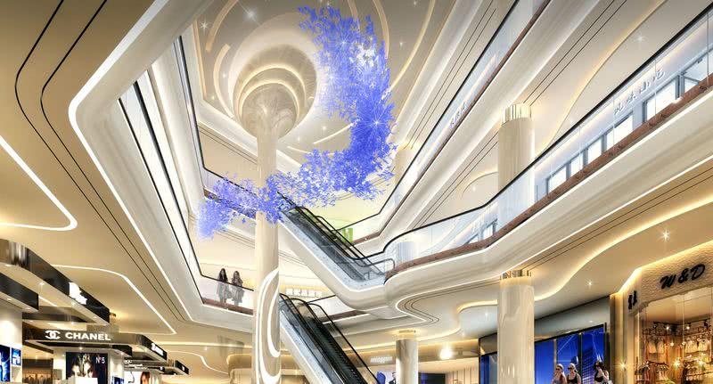 一线品牌天霸设计的城市综合体中庭装修效果图解析-8