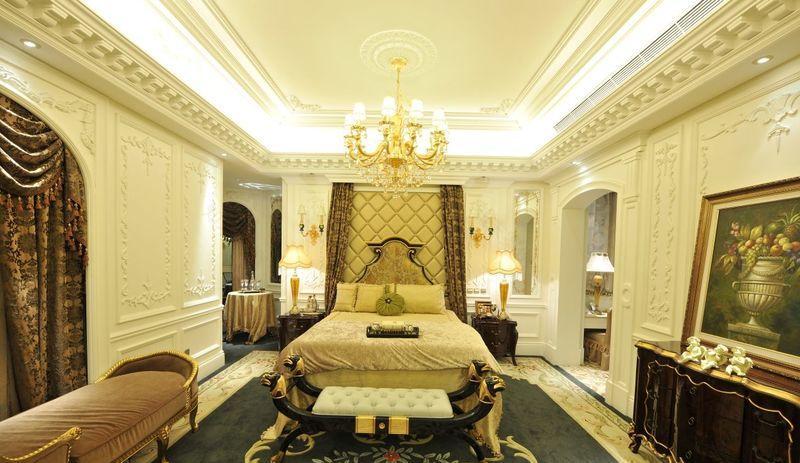 深圳塞纳湾高端别墅软装设计效果图-美式新古典别墅软装效果图-2