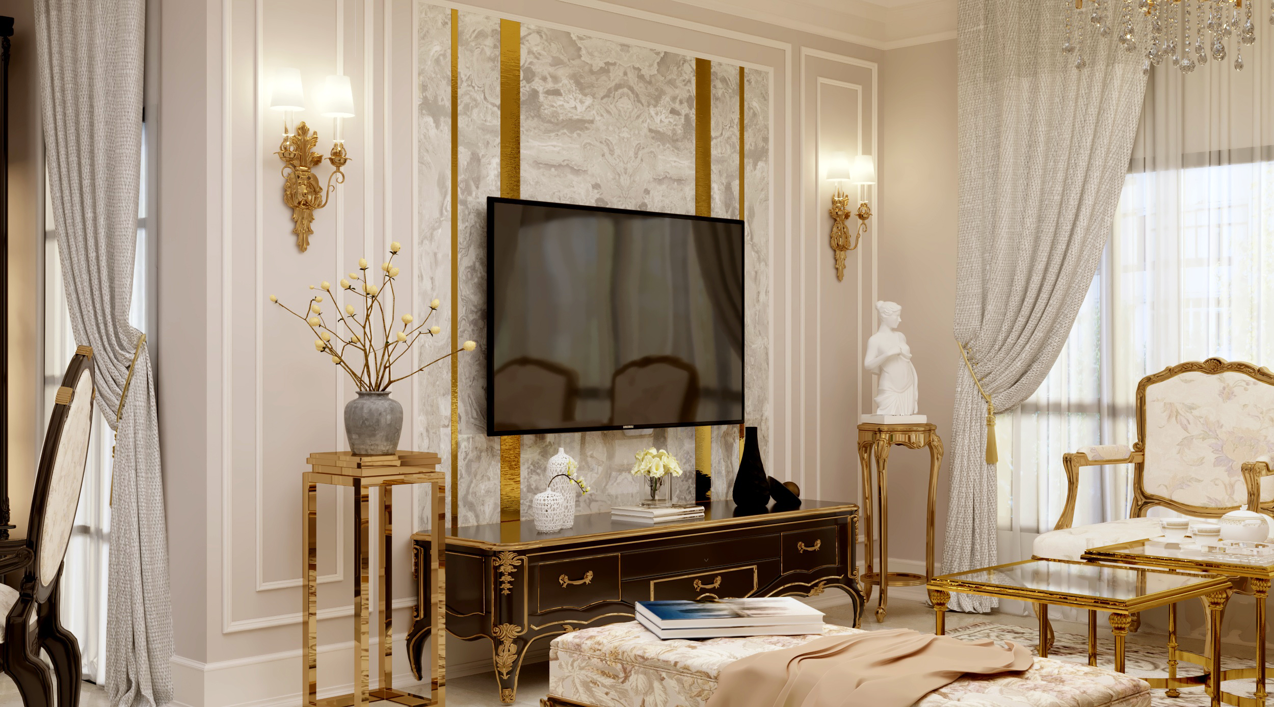 石园客厅丨埃及开罗丨Decorous Studio-18