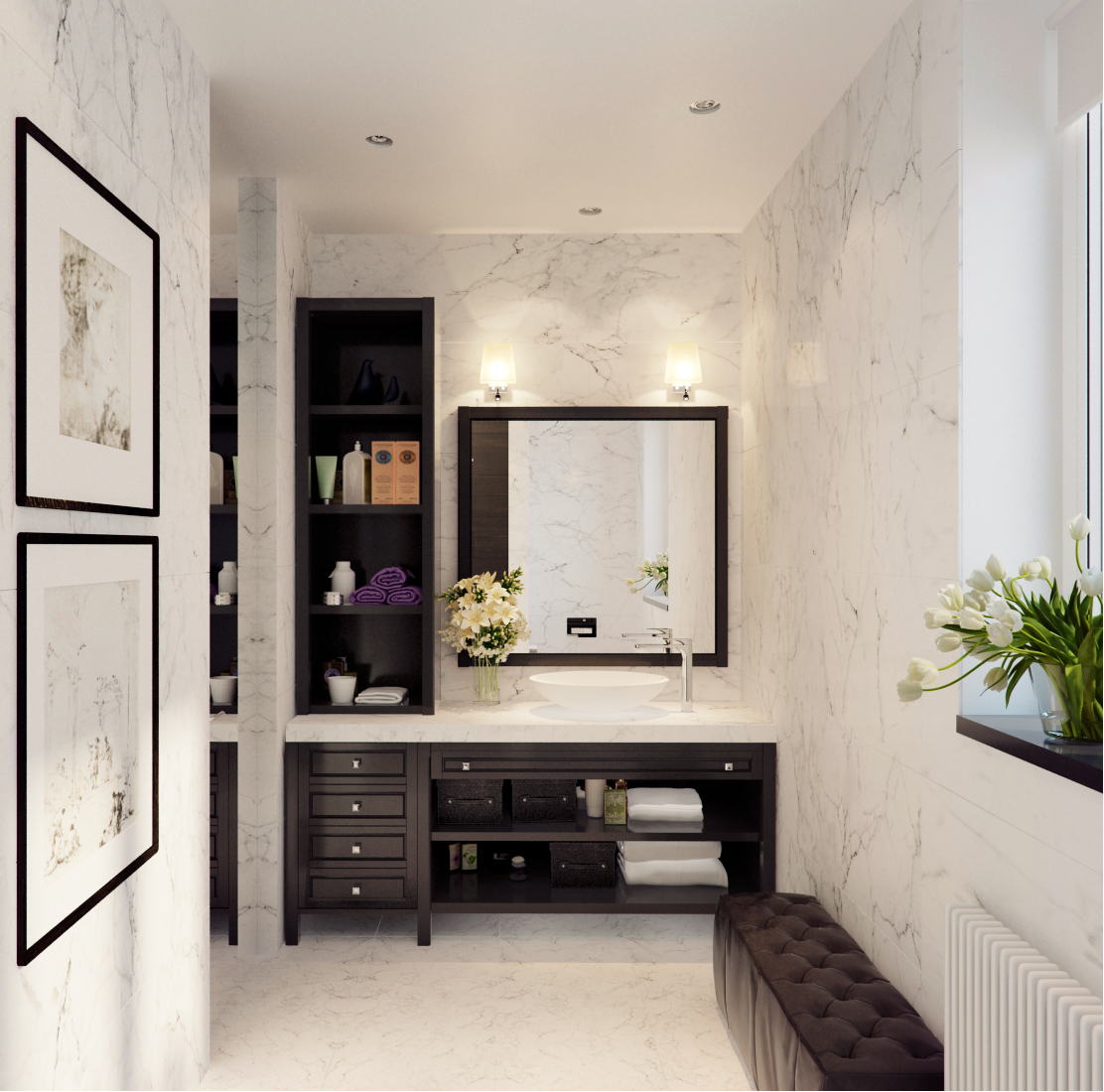 The interiors of the country house of 300 m  in American style Alexandra Fedorova-21