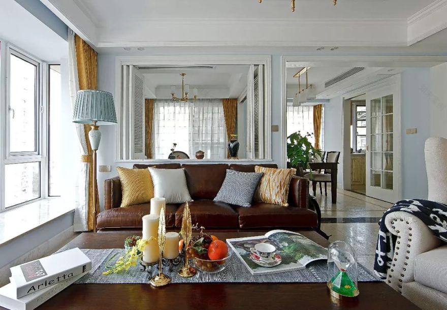 咸阳 105㎡现代美式,蓝白优雅调,活力情趣风!-14