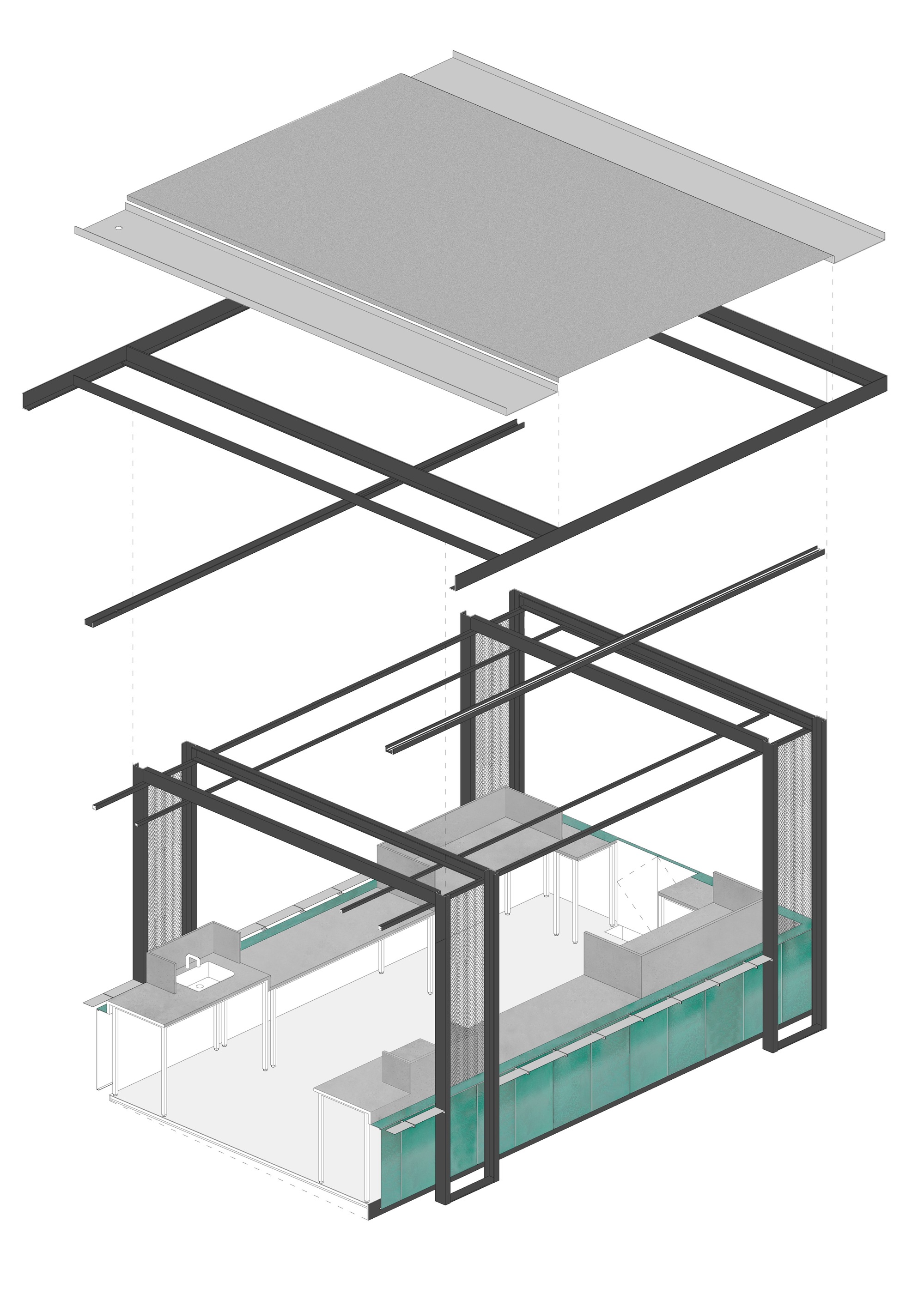 英国 V&A 博物馆花园咖啡厅,绿色调与传统风格完美融合-11