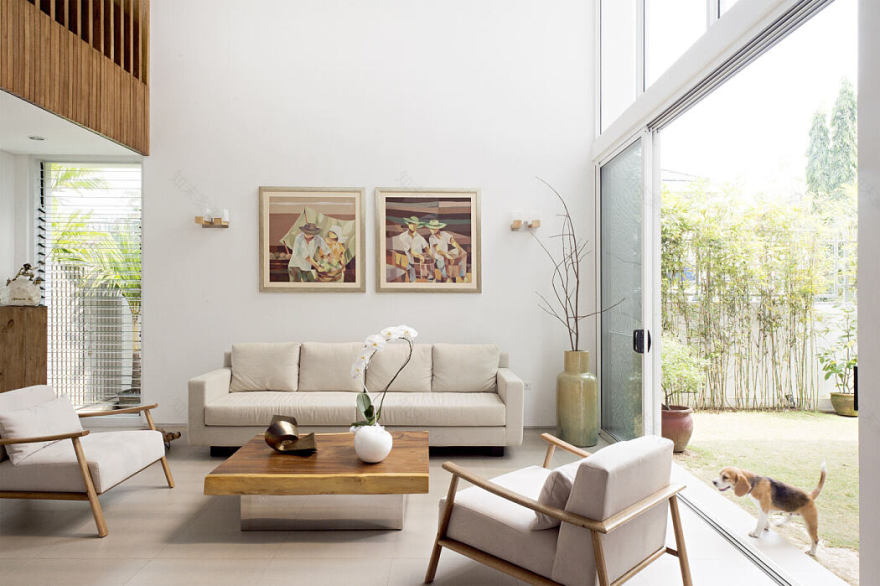 菲律宾马尼拉的双层现代庭院住宅-3