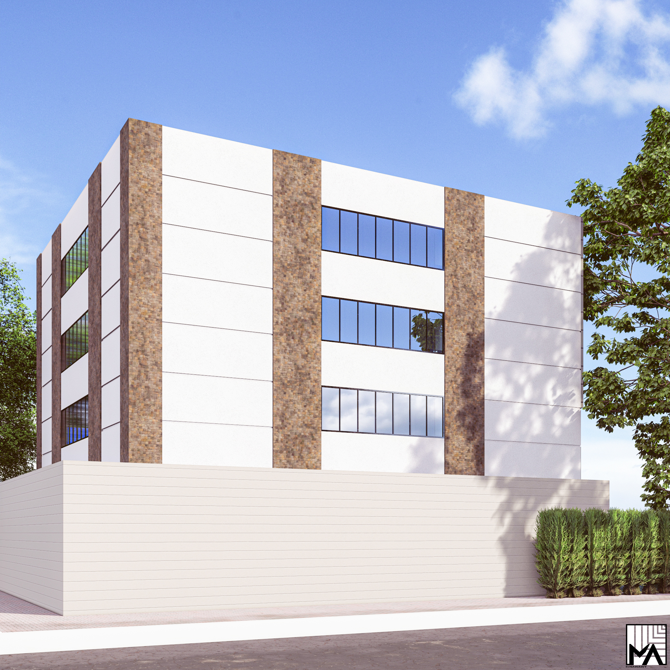 Maadi office building elevation redesign-3