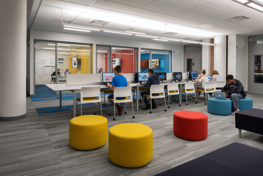 罗珀学校上校区学习共享区-13