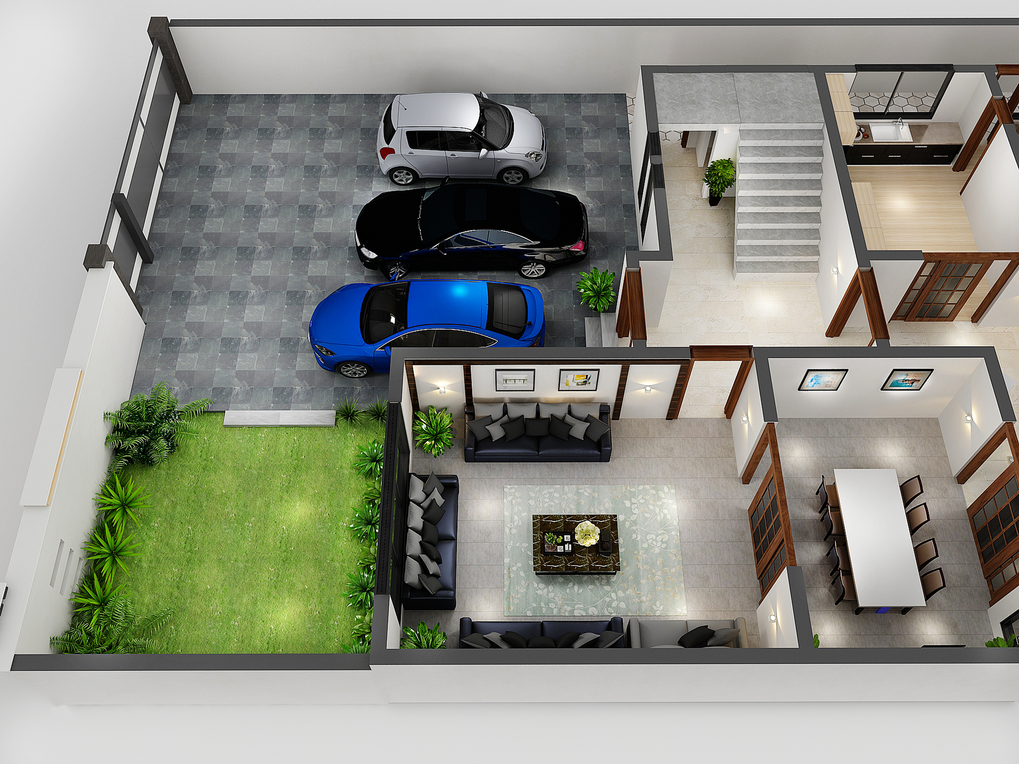 3d Model of House 45x90-2