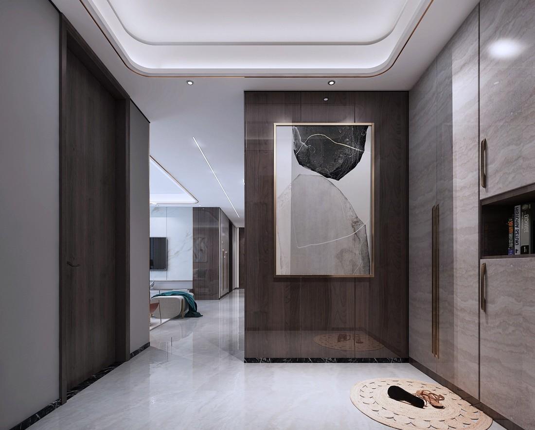 济南华润公园九里 159 平现代轻奢客厅设计-4