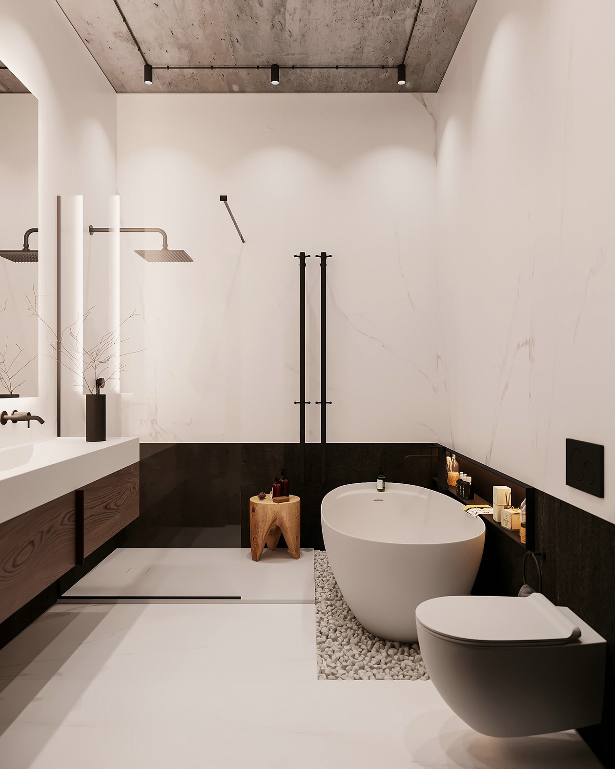 65㎡灰色系公寓设计 打造干练高级的空间-20