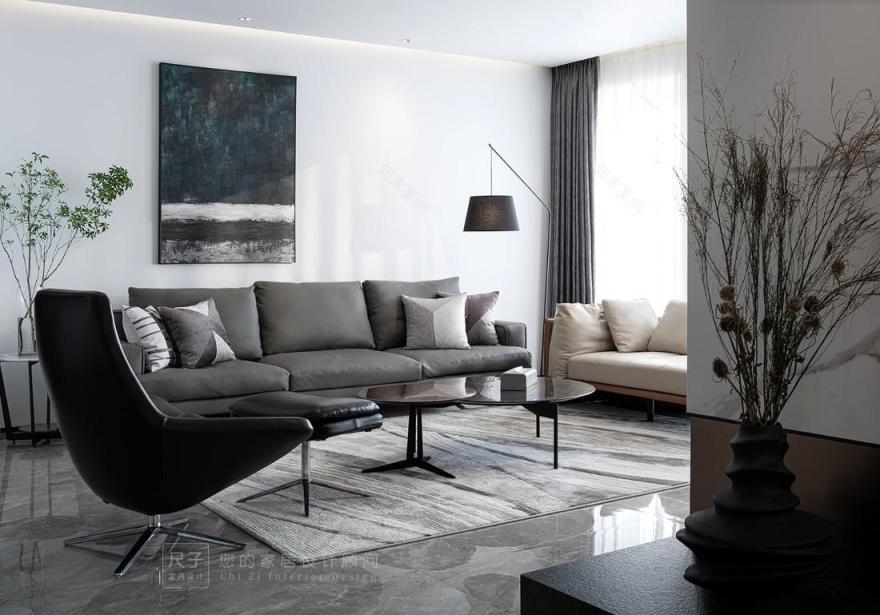 深圳掬月半山简约风格室内设计-8