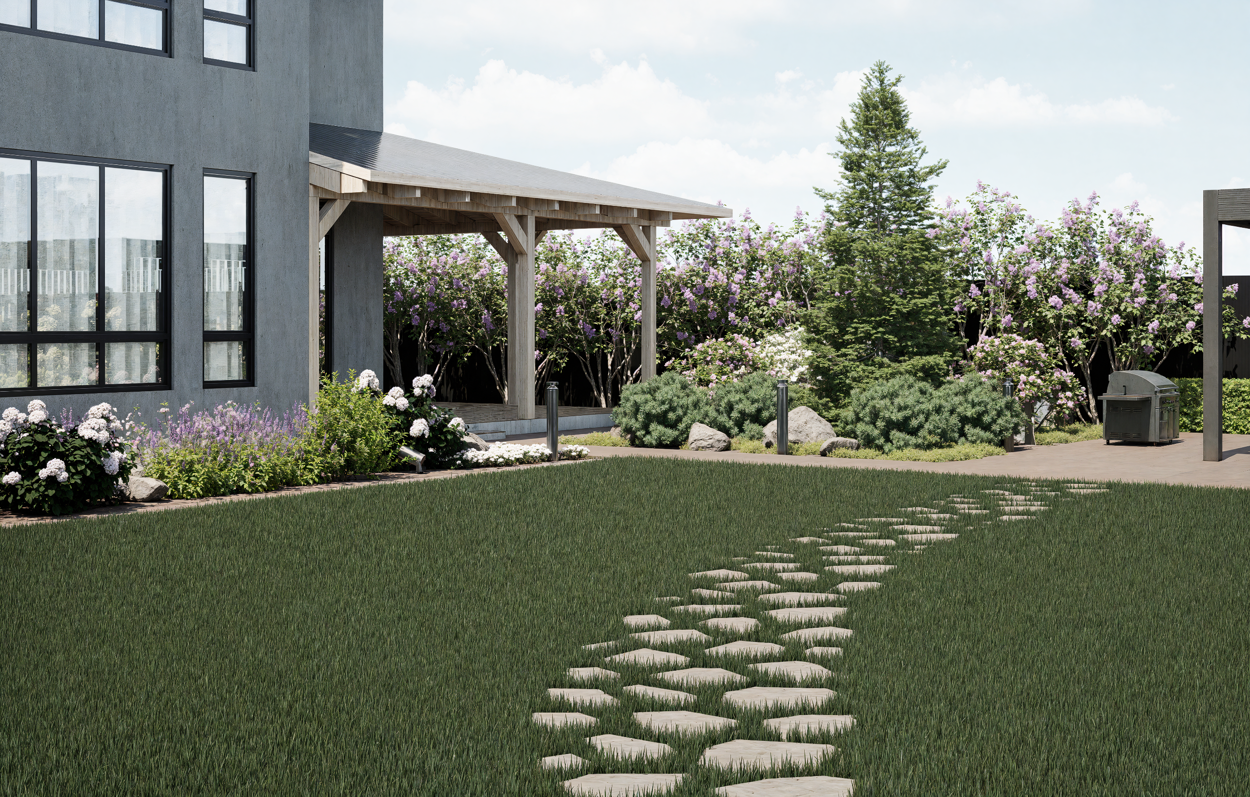 莫斯科某私人住宅景观可视化丨俄罗斯莫斯科-3