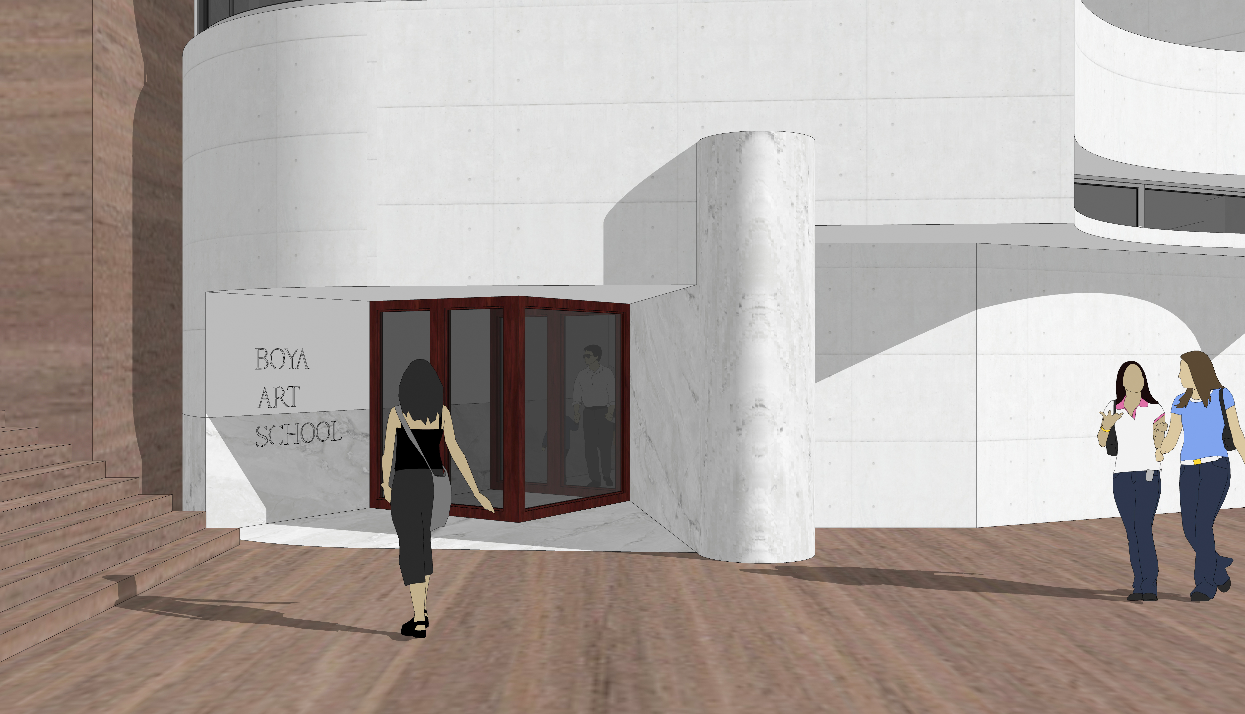 美术培训画室接待厅设计-9