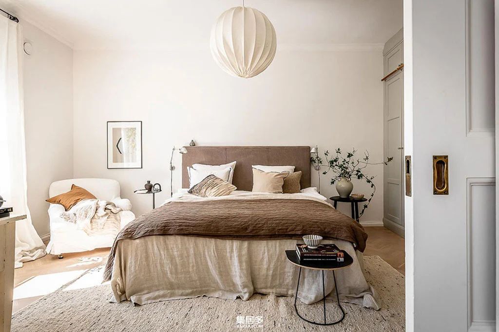 复古温暖明亮的斯堪的纳维亚公寓-18