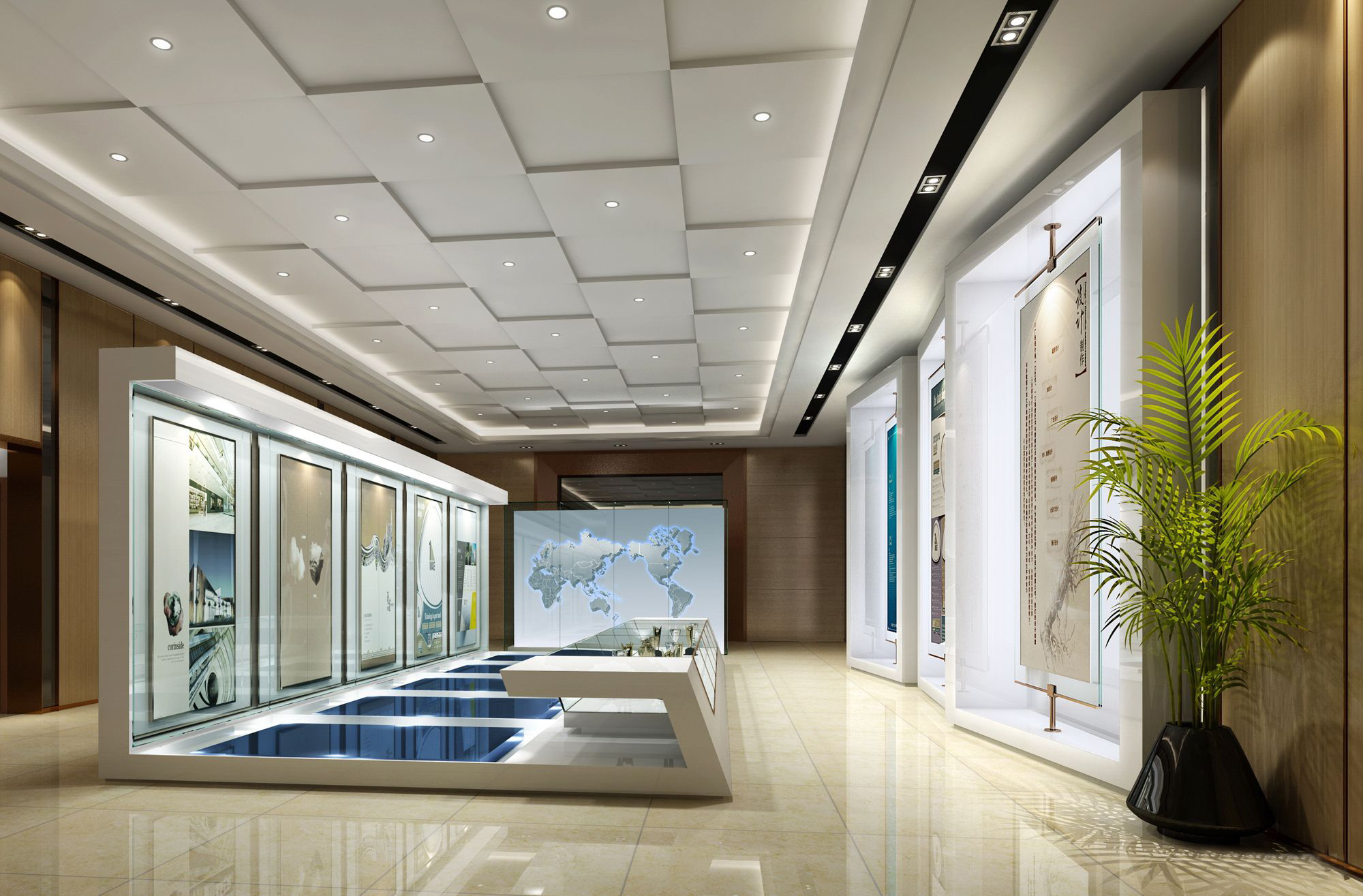 售楼处设计欧式中式现代高清售楼部效果图3D效果图-26