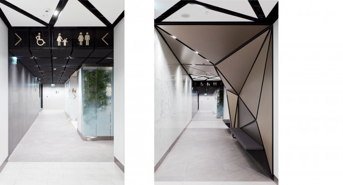 金色庭院购物中心02号卫生间

注：Toalety常见为卫生间之意；Złote Tarasy是波兰华沙一个知名的购物中心，中文一般译为金色庭院购物中心  丨波兰华沙丨Rubicon Architekt Kraków-13