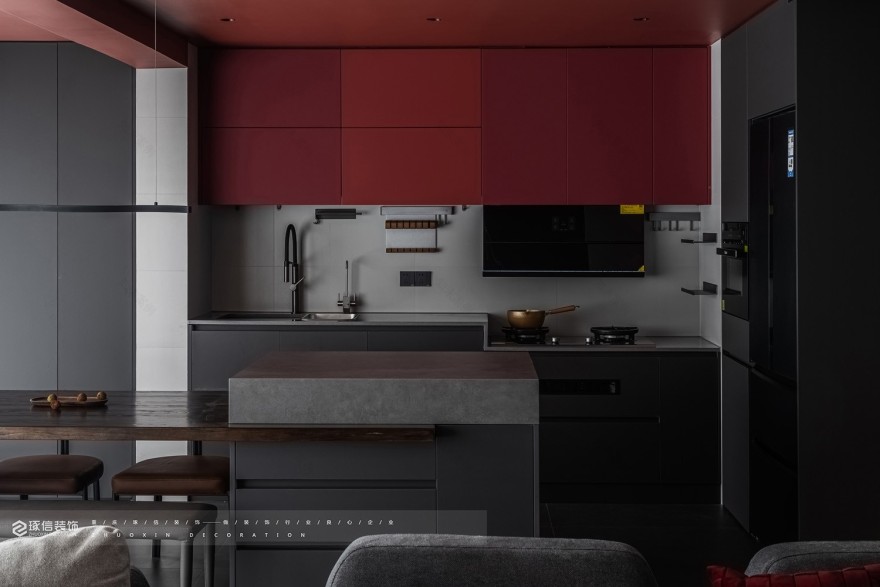 120 平现代风,黑红 cp 档丨琢信装饰-21