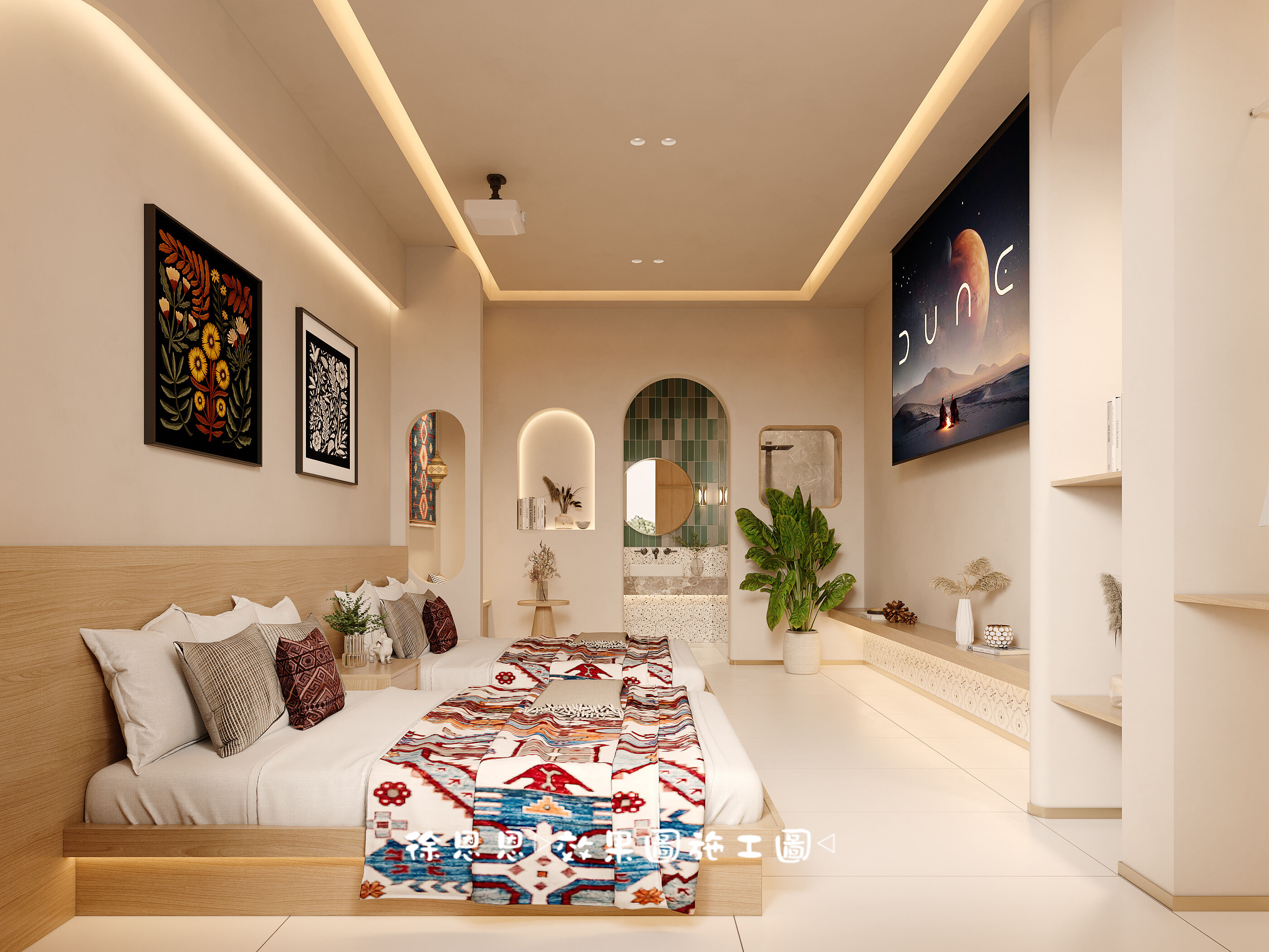 民宿，温柔奶油风 ——享受慵懒的度假！-1