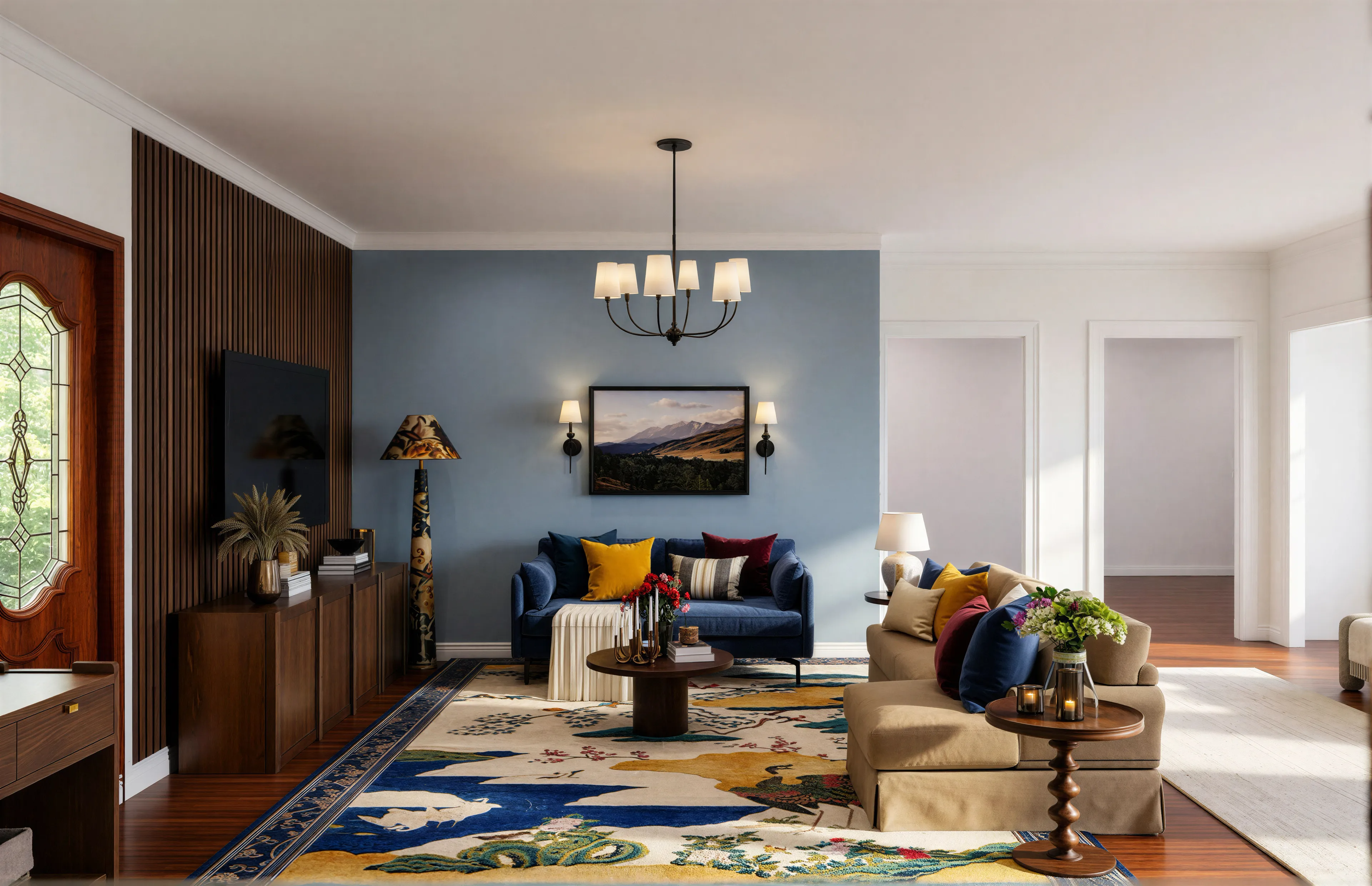 Transitional Living Room Design | Zaren Studio-3