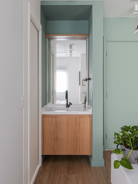 巴西 38㎡绿意小公寓,紧凑实用空间利用-30