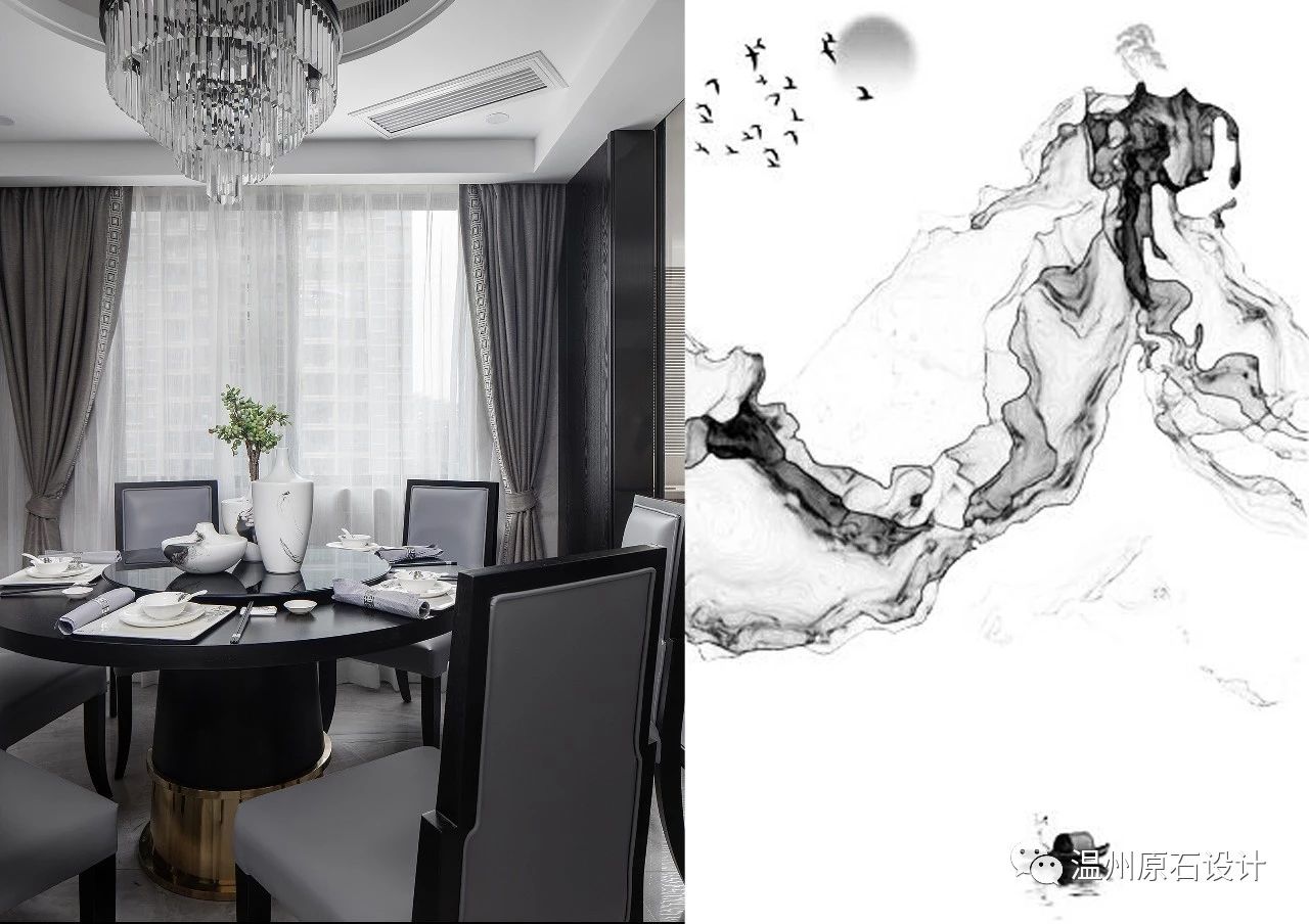 【新中式  瓯越韵】一个关于高级黑的水墨之居-78