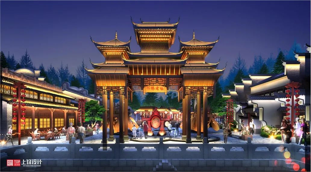 庐山西海柘林老镇美食文创园丨中国九江丨上筑国际照明设计（深圳）有限公司-7