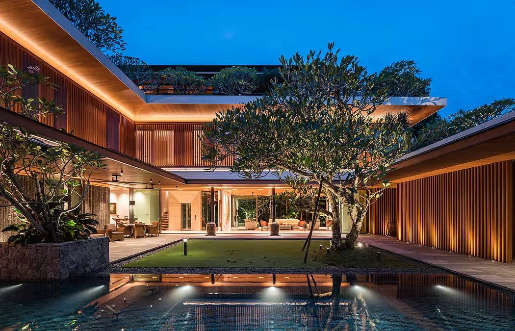 两个掩映在自然中的现代别墅-43