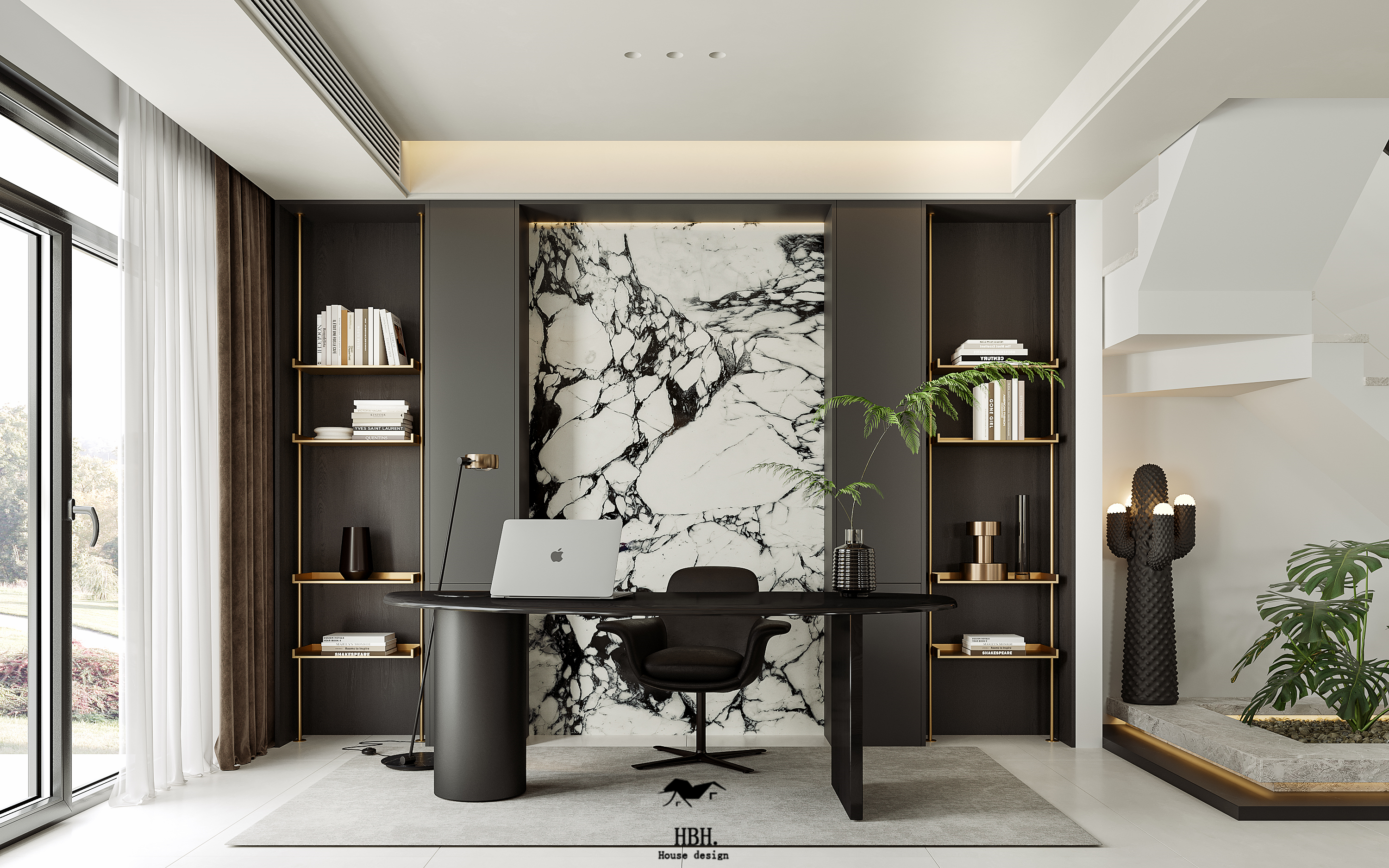 一套黑白灰别墅设计-4