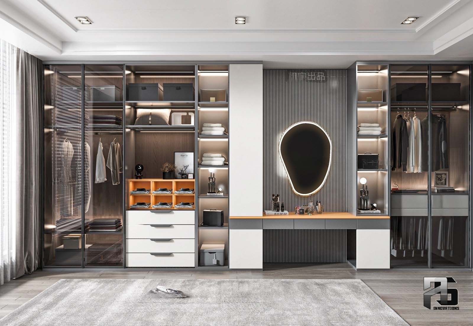 DRESSING ROOM 3D INTERIOR . MODERN STYLES 2-15