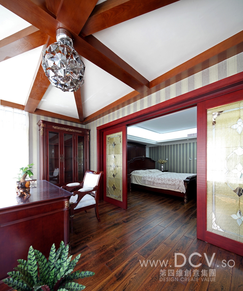 西安 秦岭山水香樟苑别墅欧式时尚样板间设计案例-16