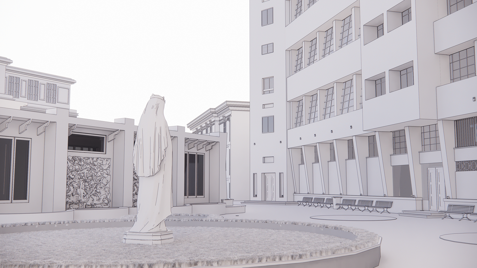 美术学院外立面照明设计丨埃及丨环境处理建筑系-5