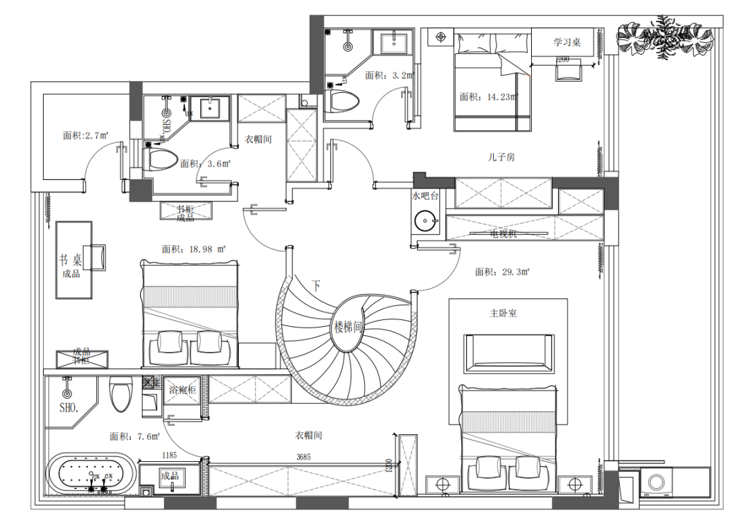 300㎡意式轻奢风格：墅居有品，洞见精致-8