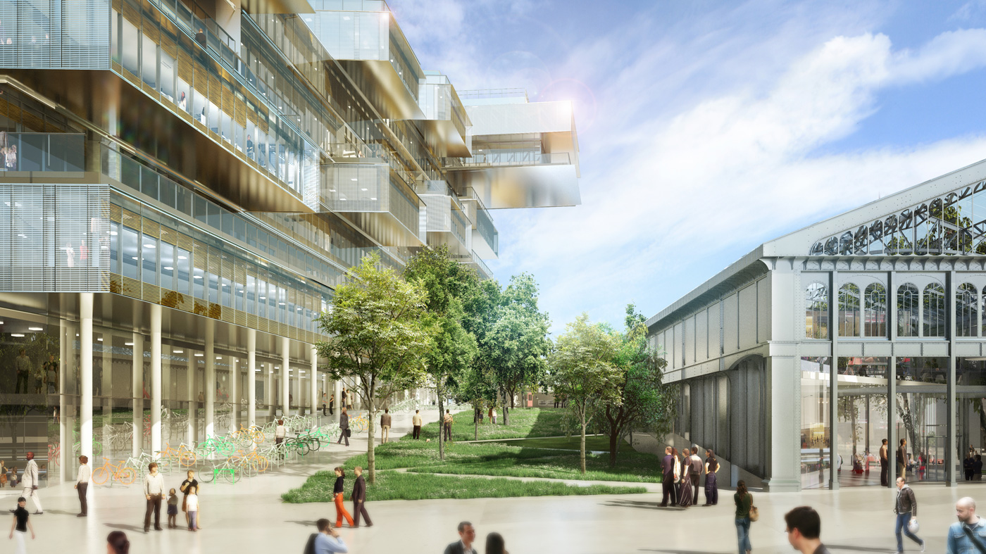 巴黎 Bridge 办公空间——绿色室内城市-12