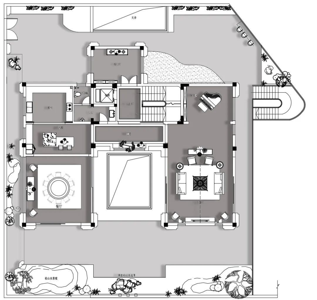 金科九曲河新中式园林别墅-41